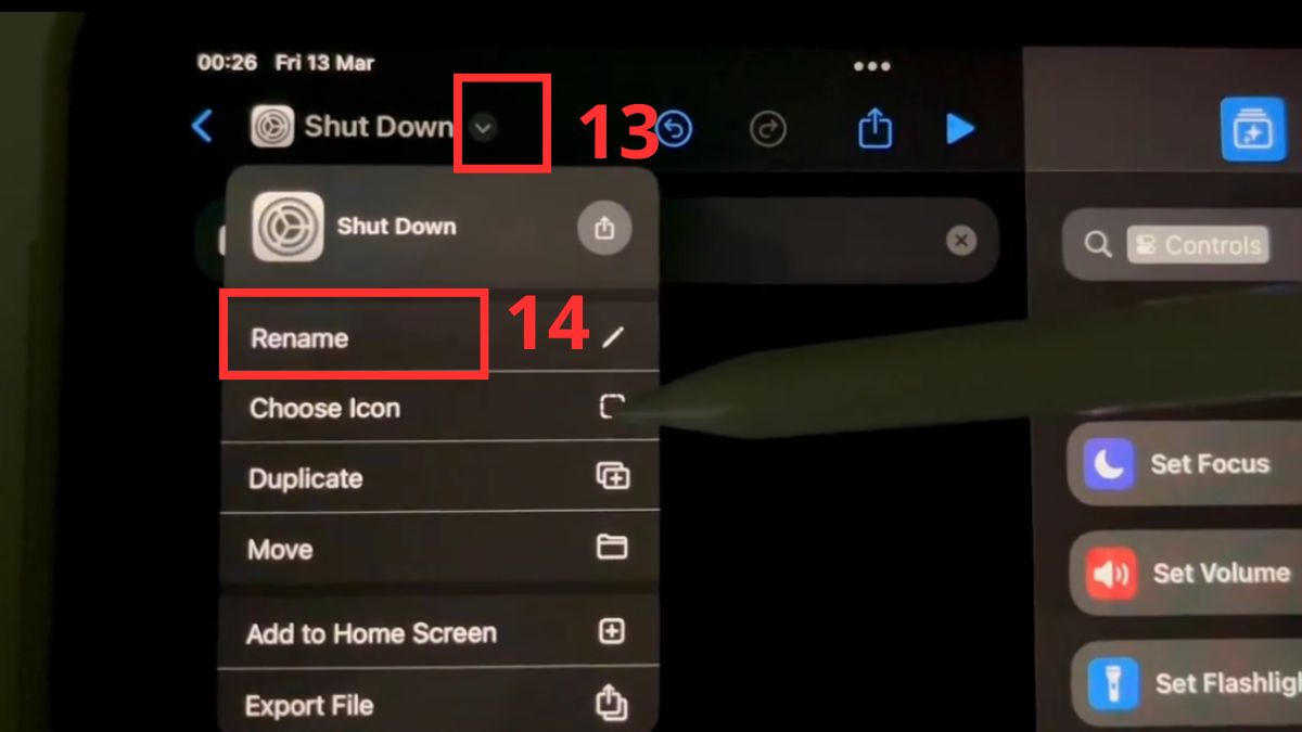 Cách tạo Phím tắt (Shortcuts) khởi động lại iPad