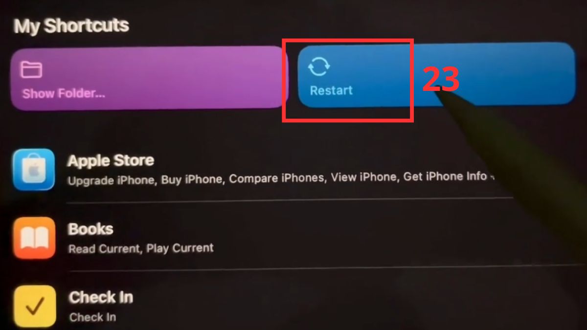 Cách tạo Phím tắt (Shortcuts) khởi động lại iPad