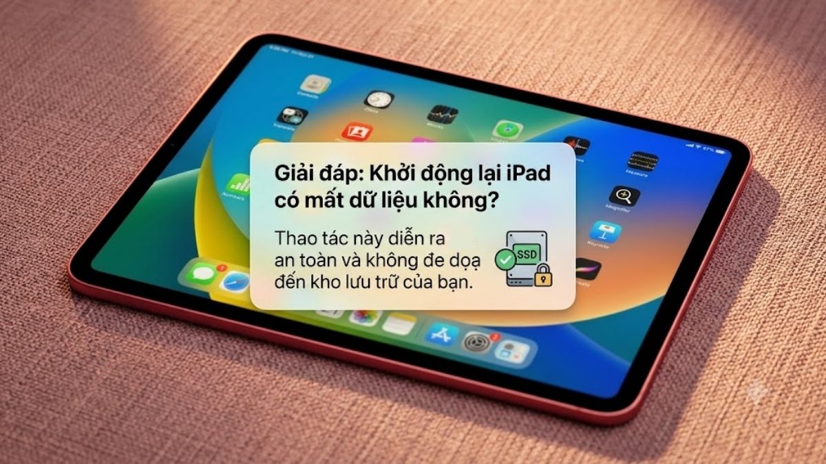 Khởi động lại iPad không mất dữ liệu