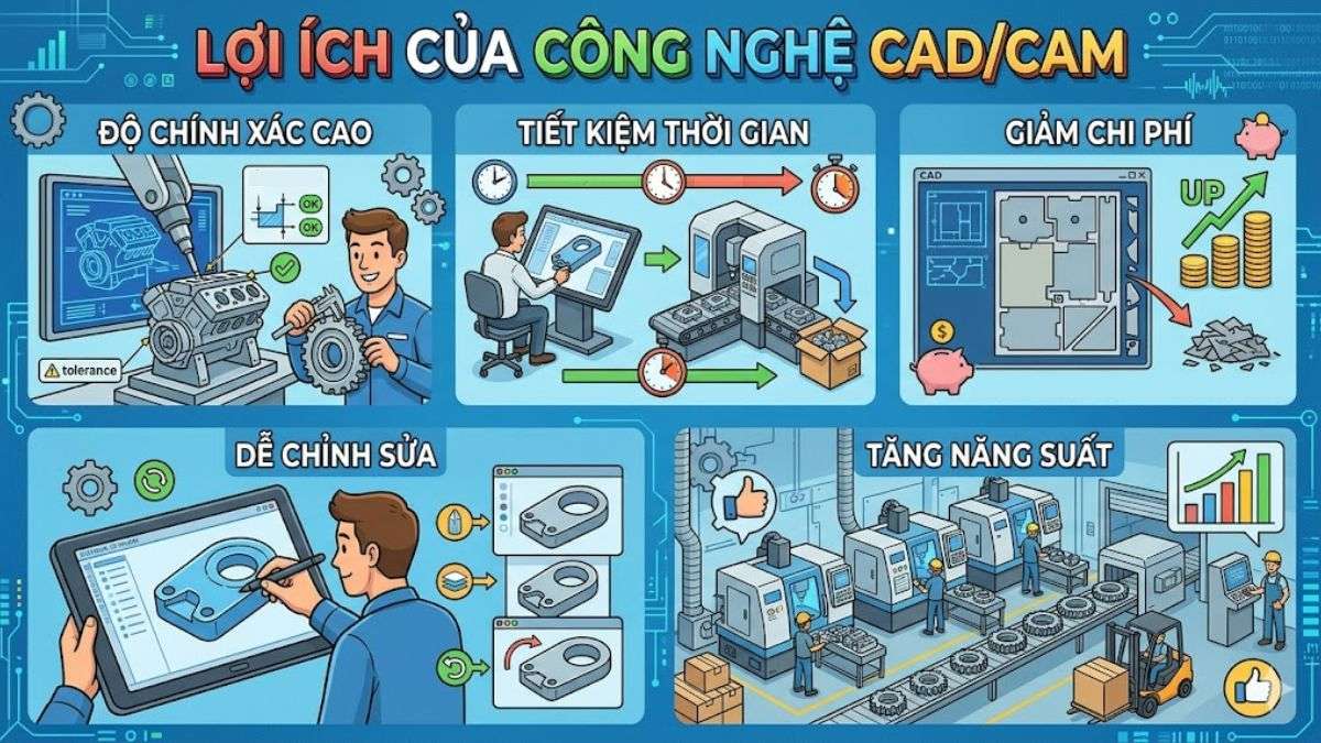 Những lợi ích khi sử dụng CAD/CAM