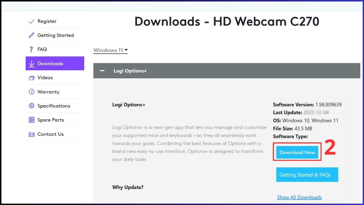 Dùng webcam rời để kiểm tra