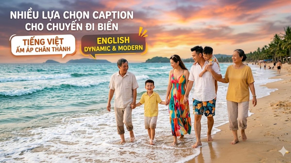 Nên dùng caption tiếng Anh hay tiếng Việt?