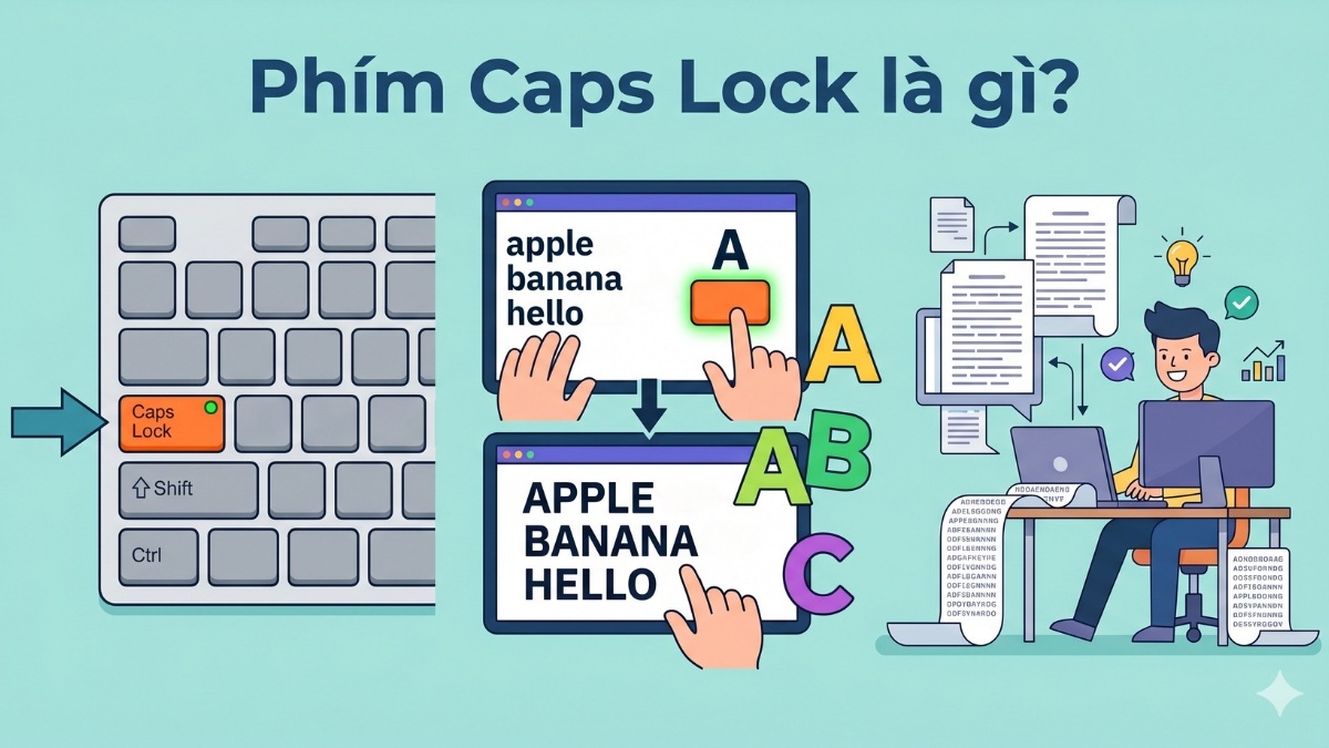 Giải thích về phím Caps Lock
