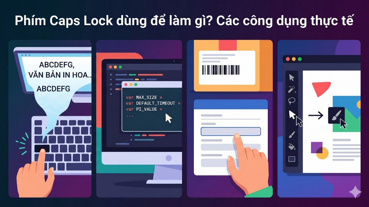 Công dụng thực tế của phím Caps Lock