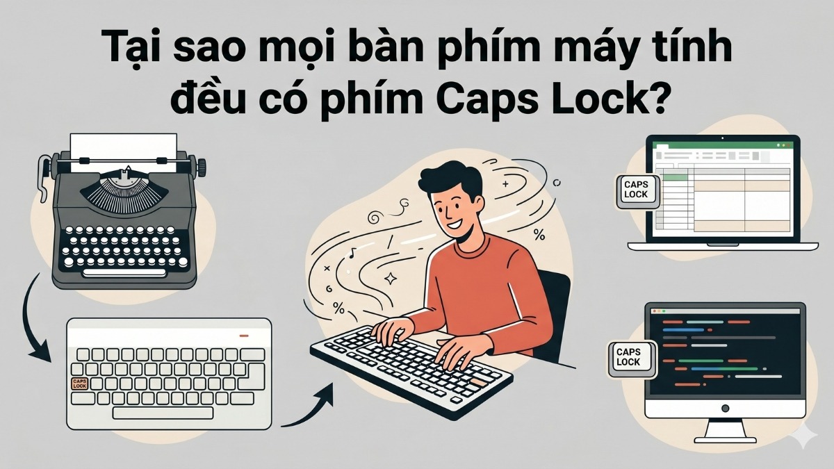 Lý giải vì sao mọi bàn phím đều có phím Caps Lock