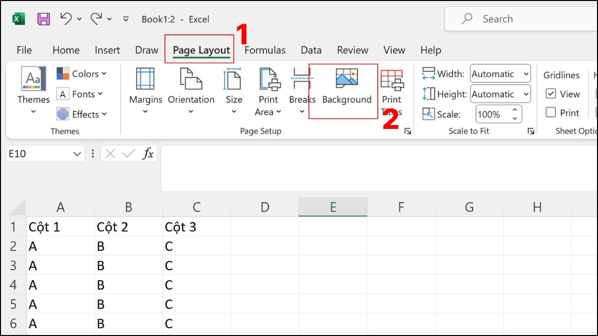 Chèn logo làm watermark trong Excel