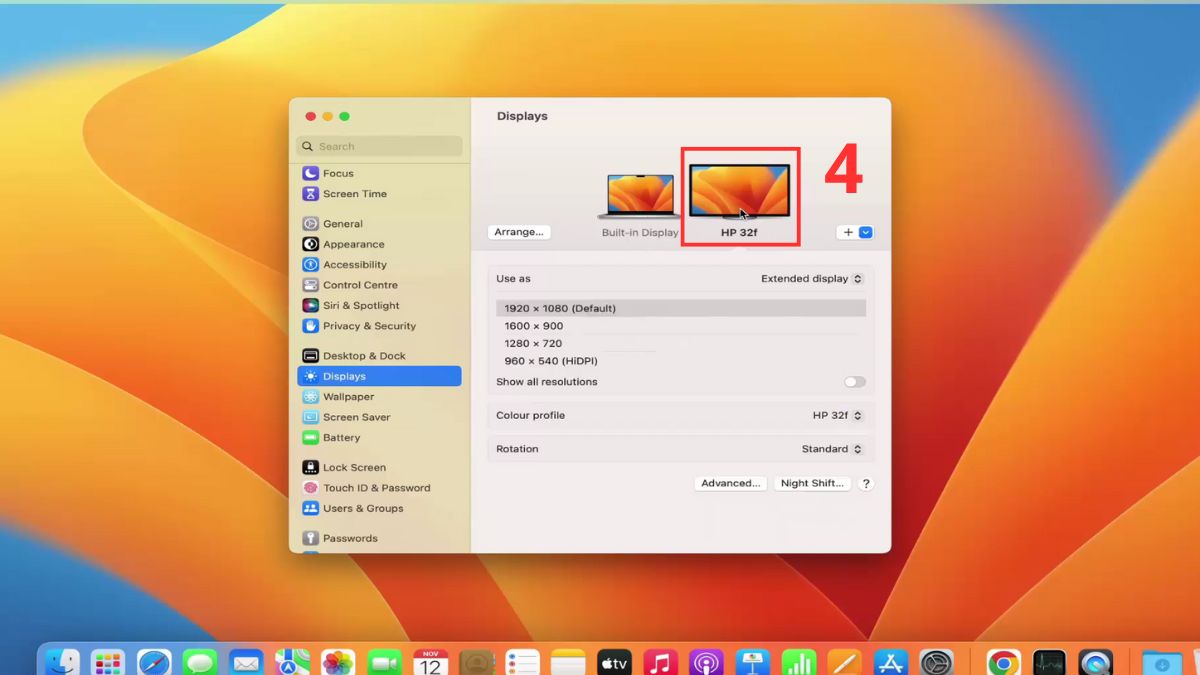 Chỉnh độ phân giải màn hình ngoài cho Macbook