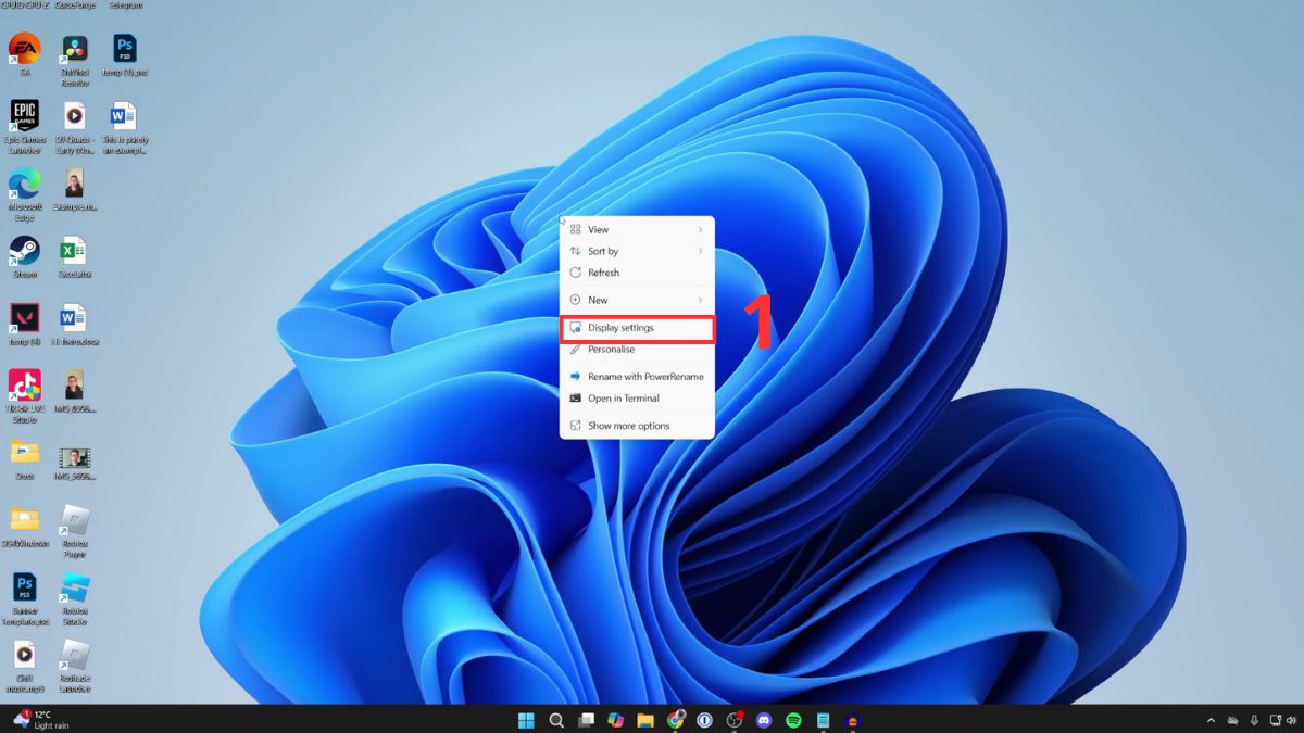 Chỉnh độ phân giải màn hình ngoài cho Windows