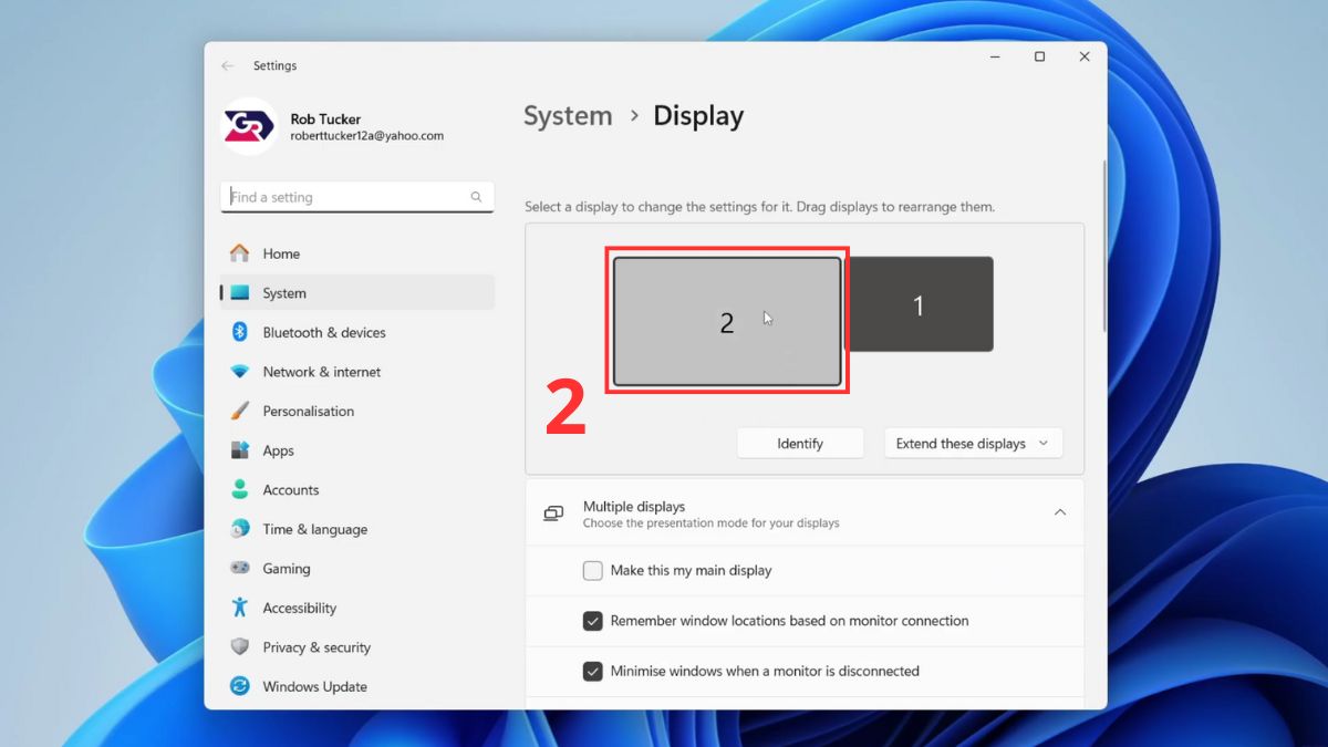 Chỉnh độ phân giải màn hình ngoài cho Windows
