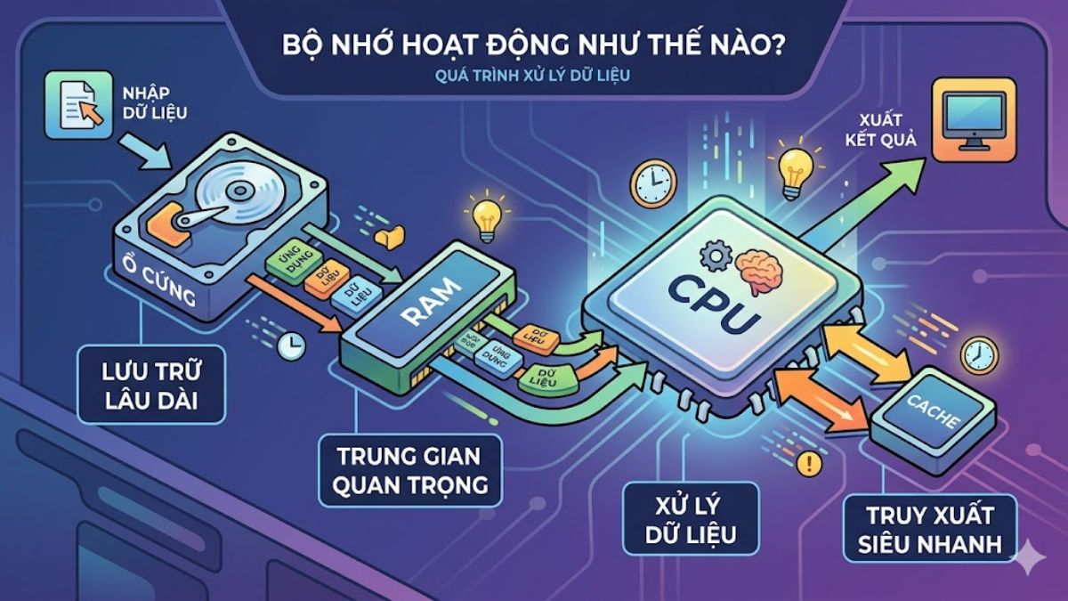 Cách thức hoạt động của bộ nhớ