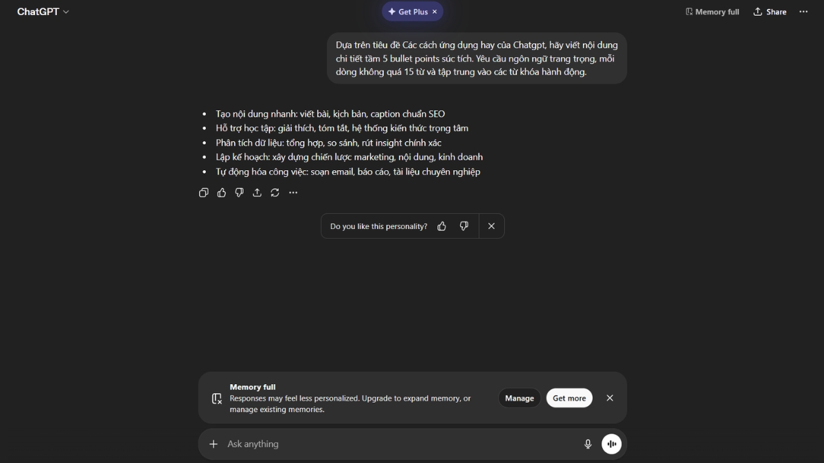 Prompt viết nội dung slide