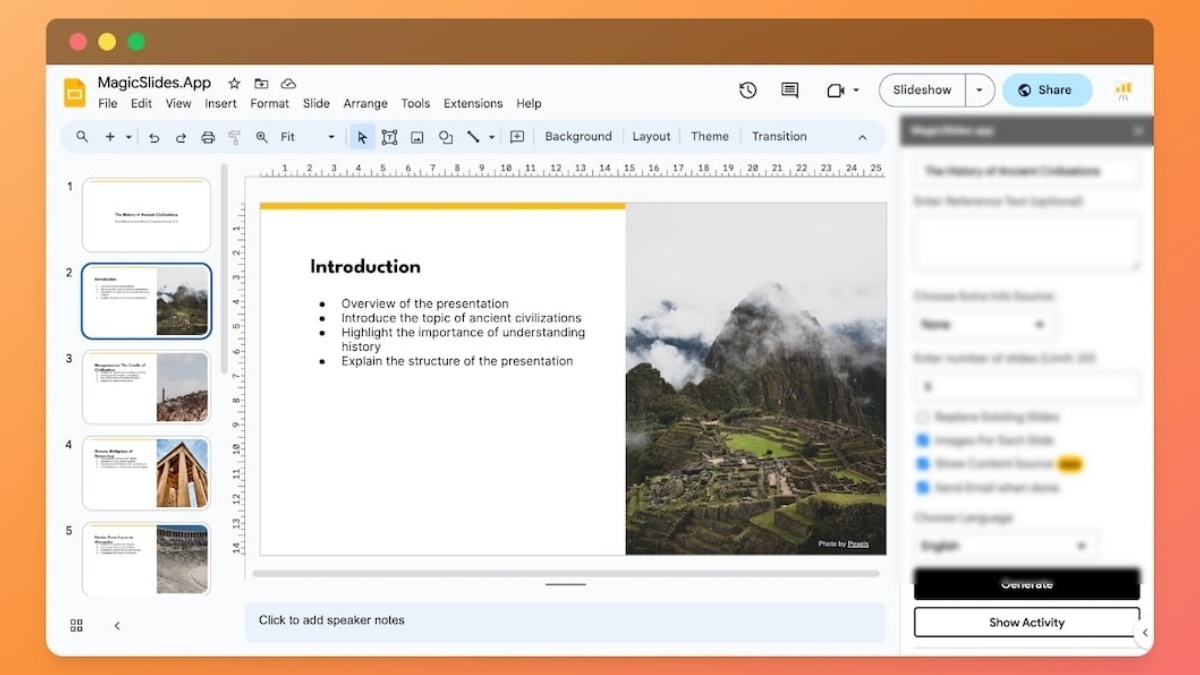 MagicSlides - Công cụ tạo Slides chuyên nghiệp