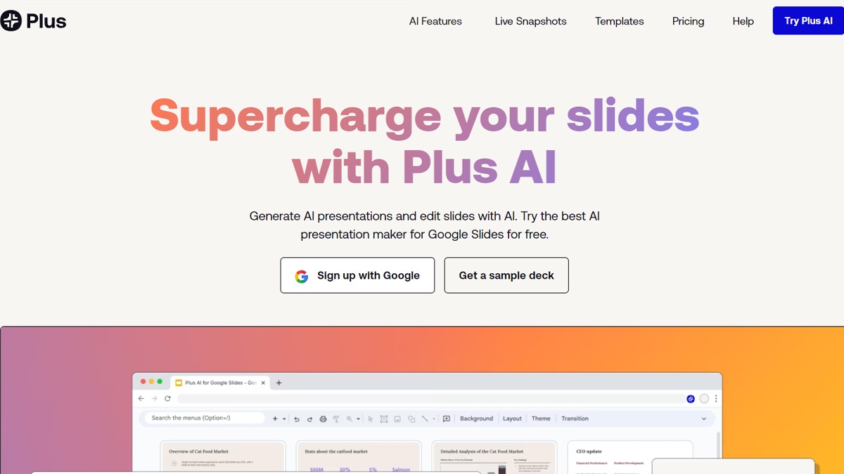 Công cụ Plus AI tạo PowerPoint