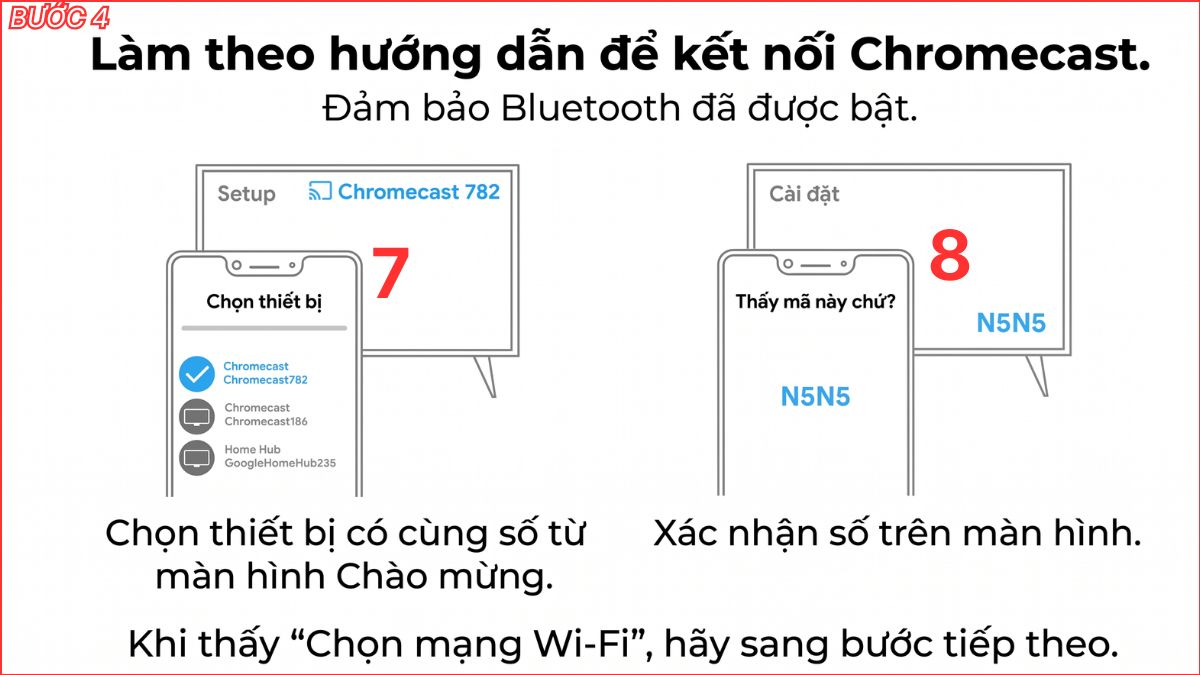 Thực hiện kết nối với Chromecast