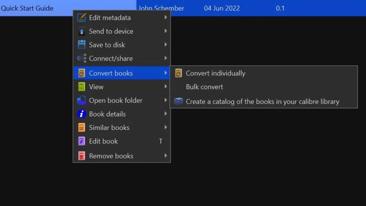 Sử dụng phần mềm Calibre chuyển EPUB sang PDF