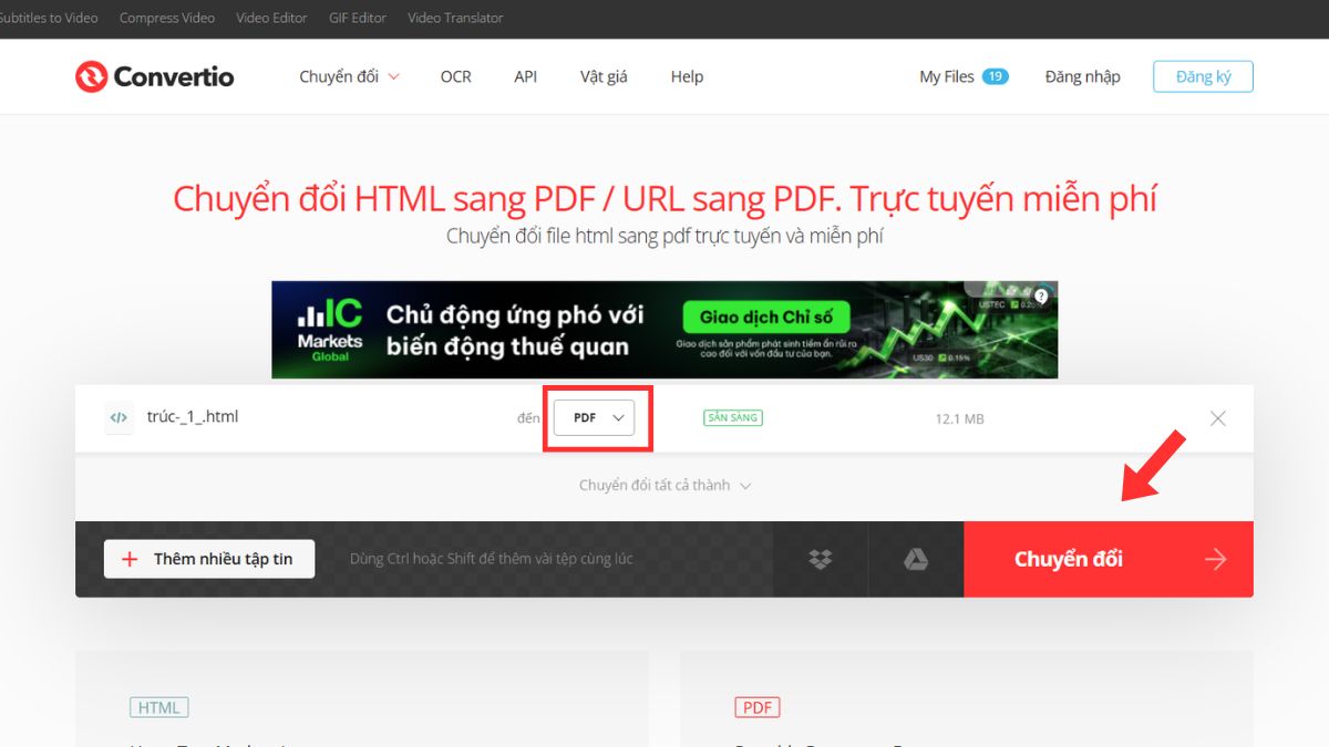 Hướng dẫn chuyển file HTML sang PDF online