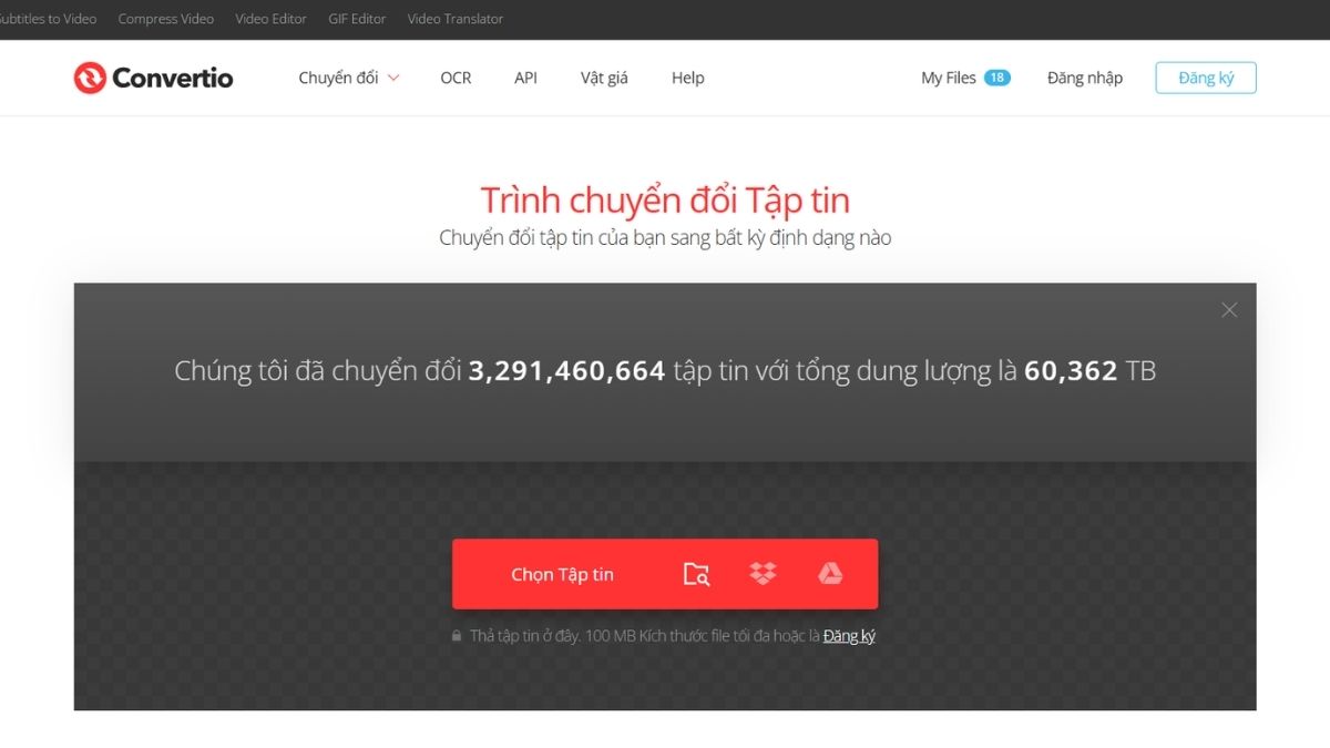 Trang web chuyển HTML sang PDF Convertio.co