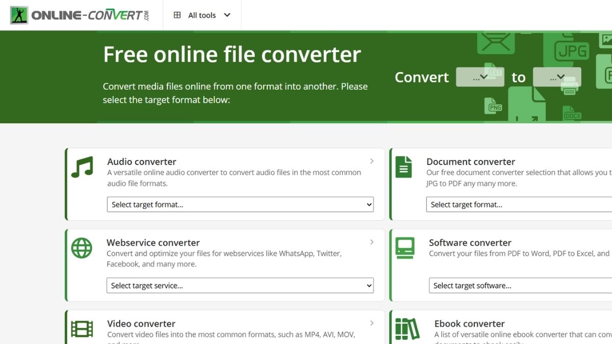 Trang web chuyển HTML sang PDF Online-Convert.com