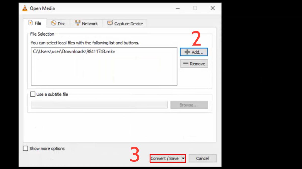 Dùng phần mềm VLC Media Player để chuyển file MKV thành MP4