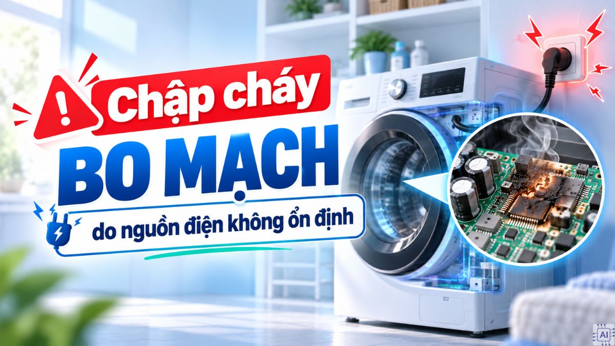 Chập cháy bo mạch do nguồn điện không ổn định
