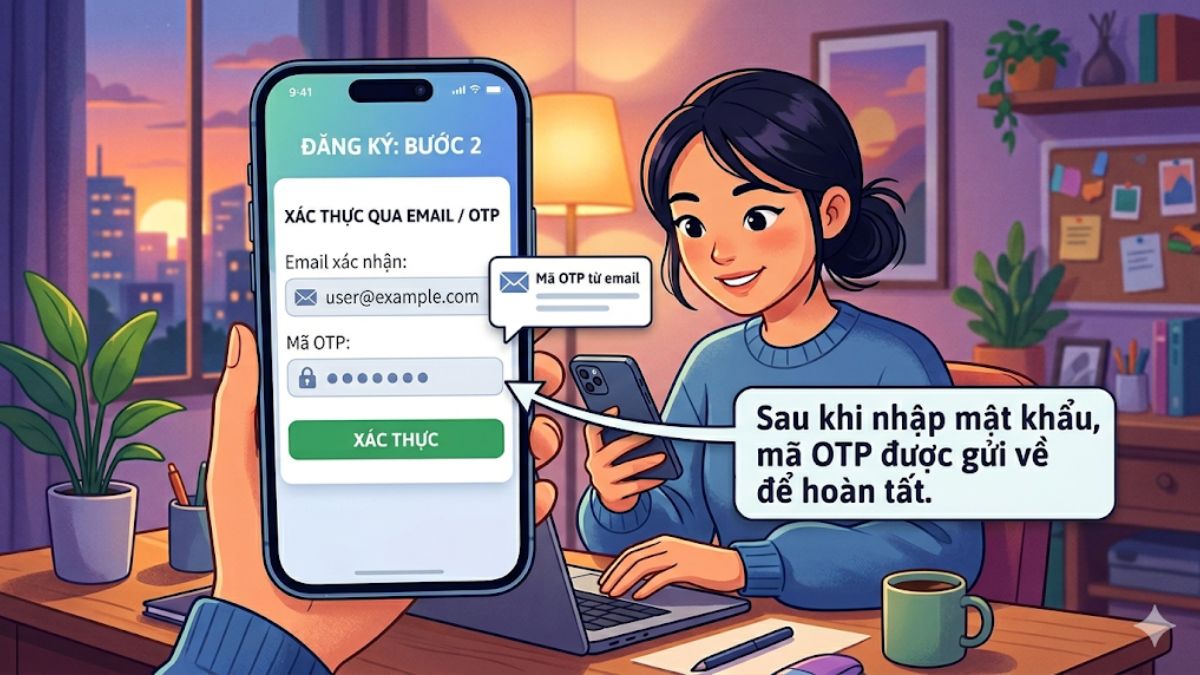 Xác thực qua email/OTP là một phương thức xác thực hiệu quả