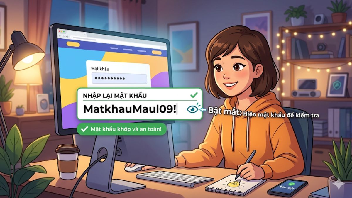 Sử dụng tính năng hiển thị mật khẩu