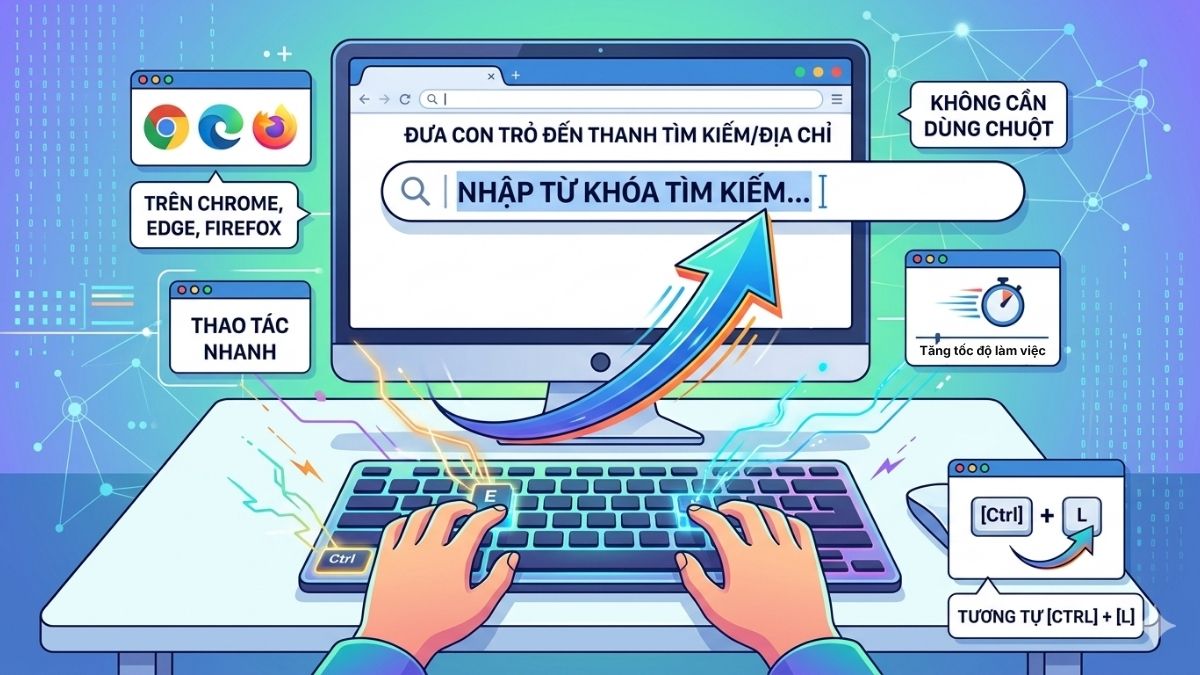 Ctrl + E trong trình duyệt web