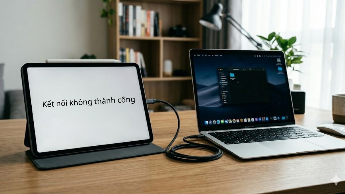 Hai thiết bị không kết nối được để dùng màn hình phụ