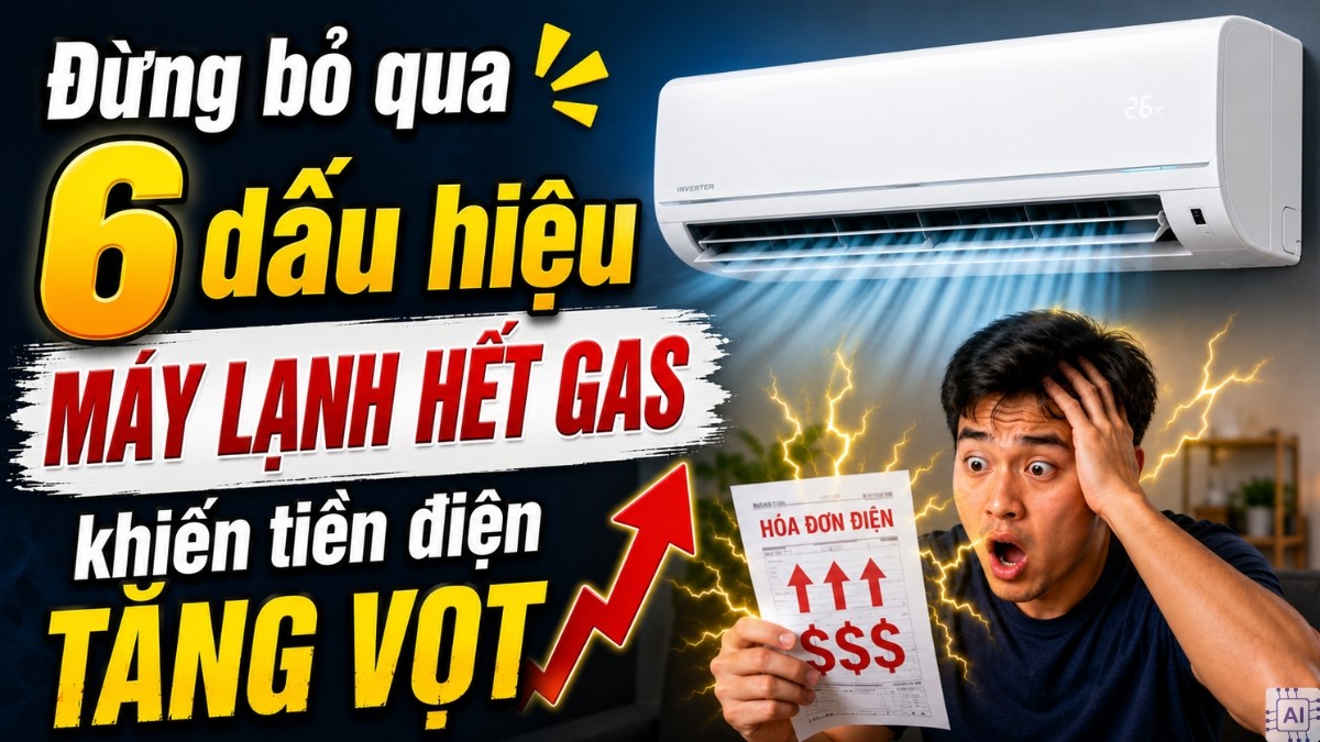 Đừng bỏ qua 6 dấu hiệu máy lạnh hết gas khiến tiền điện tăng vọt