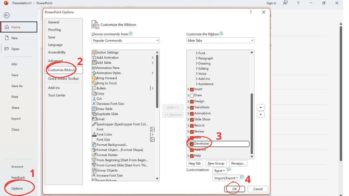 Sử dụng Interactive Checkbox để tạo dấu tick
