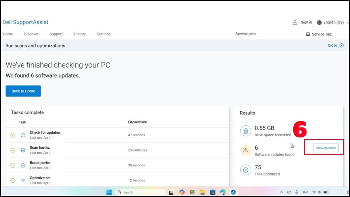 Tải Dell Command Update thông qua phần mềm Dell SupportAssist