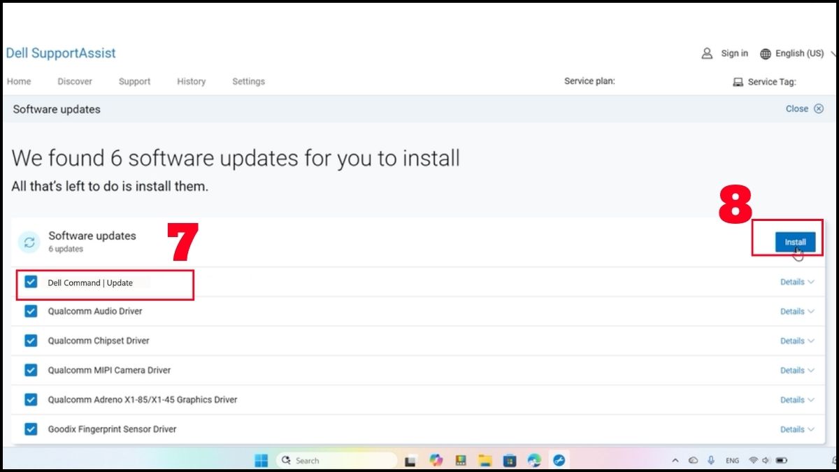 Tải Dell Command Update thông qua phần mềm Dell SupportAssist