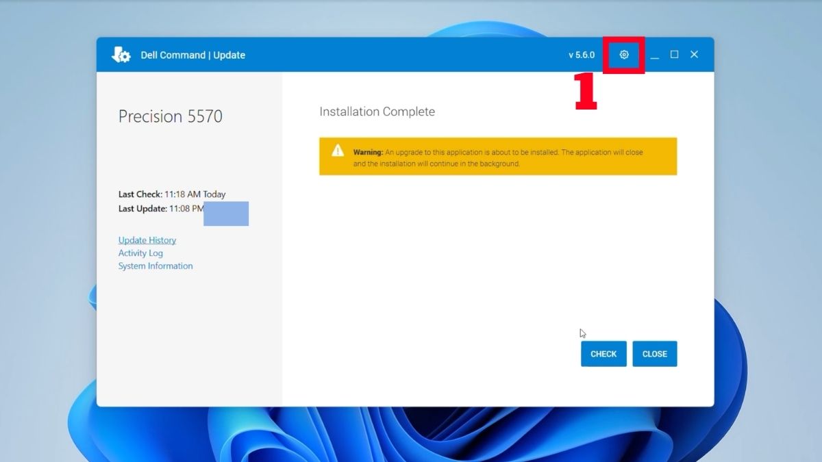 Lên lịch cập nhật tự động trong mục Update settings