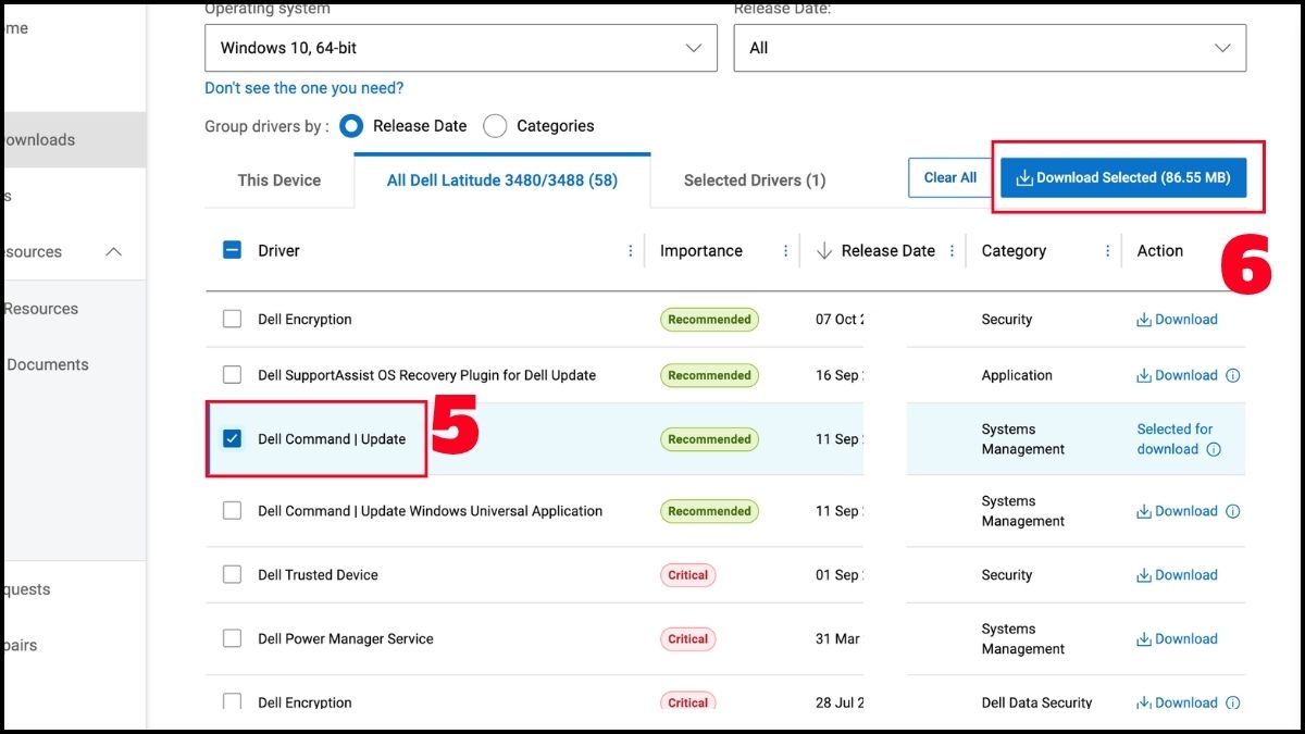 Tải Dell Command Update thông qua trang website chính thức