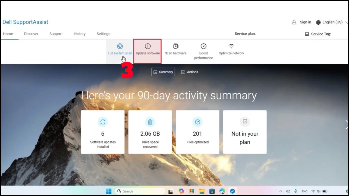 Tải Dell Command Update thông qua phần mềm Dell SupportAssist