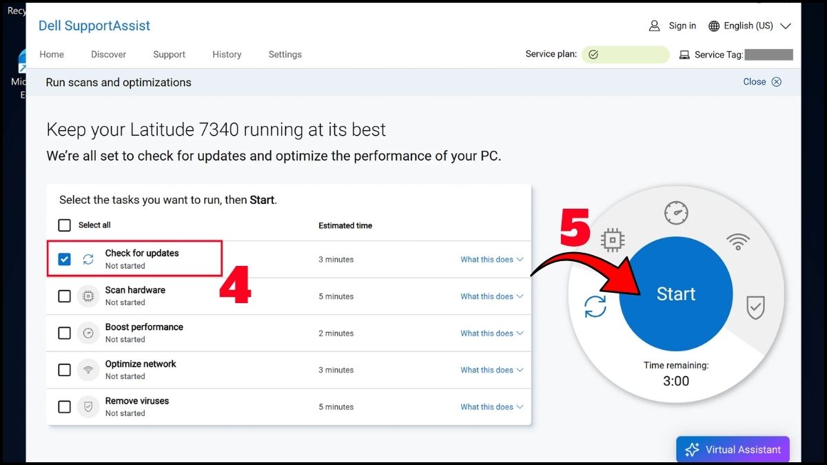 Tải Dell Command Update thông qua phần mềm Dell SupportAssist