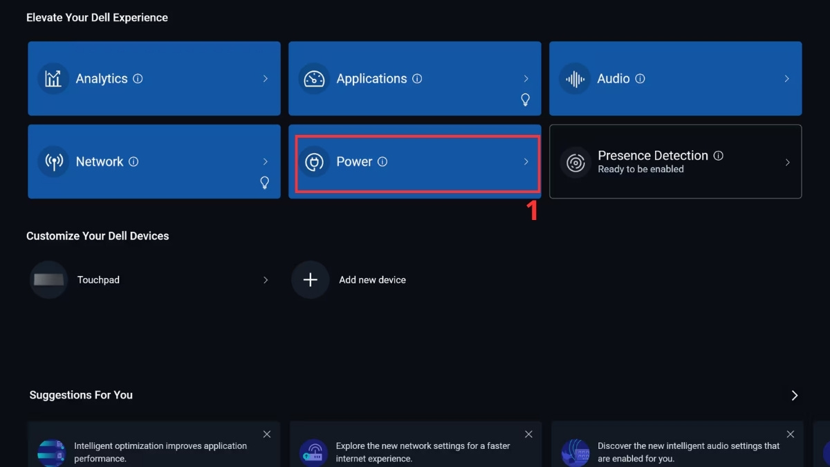 Thiết lập sạc pin cho laptop với Dell Optimizer phiên bản cũ