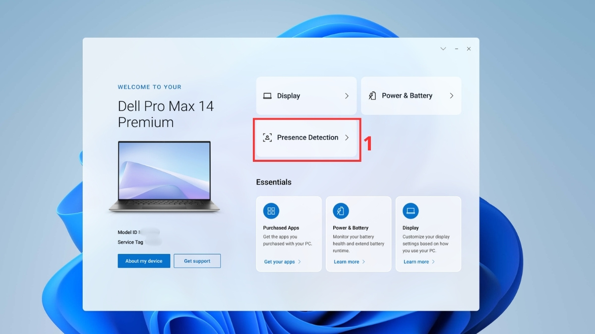 Thiết lập quyền riêng tư với Dell Optimizer