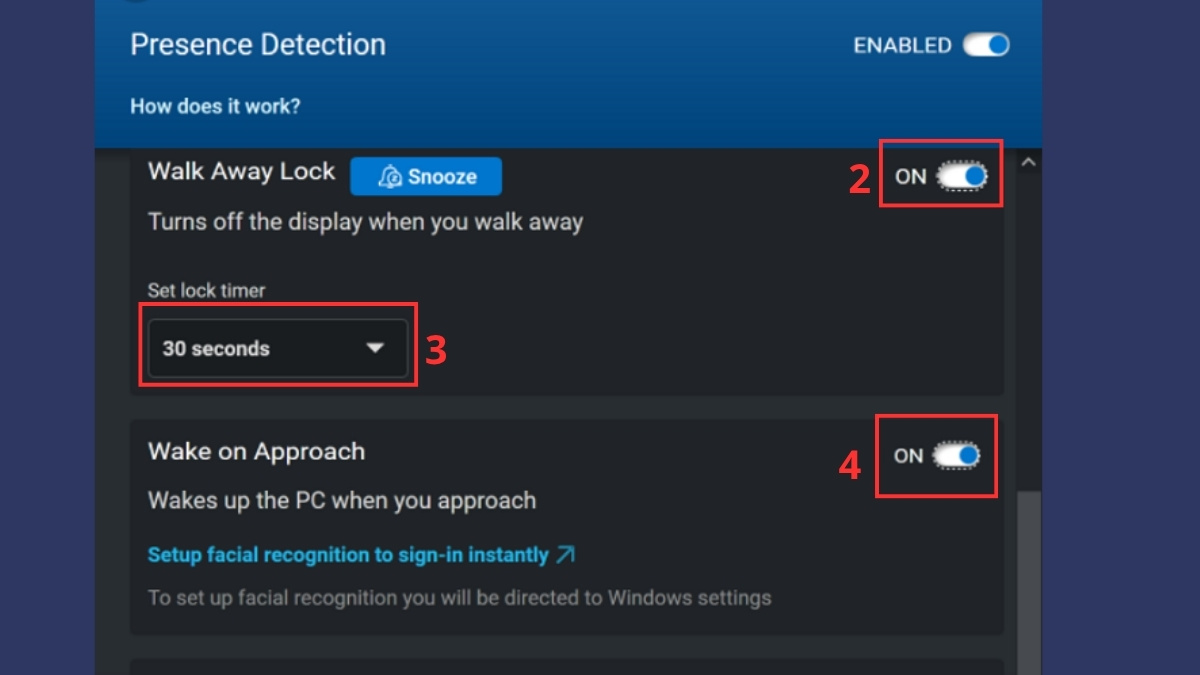 Thiết lập quyền riêng tư với Dell Optimizer