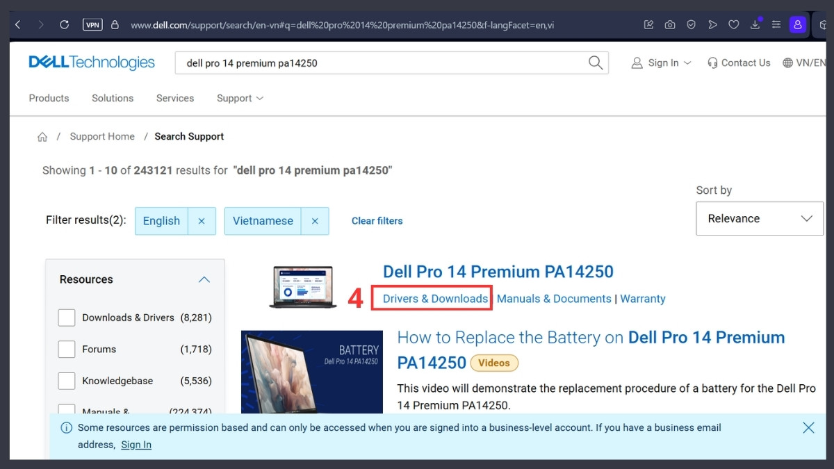 Tải Dell Optimizer từ trang chính thức của Dell