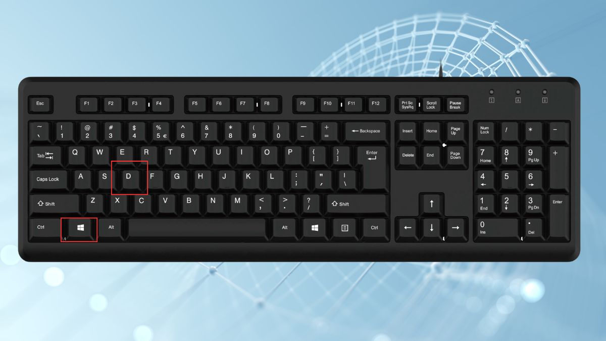 Cách thoát ra màn hình chính trên máy tính bằng phím tắt Windows + D