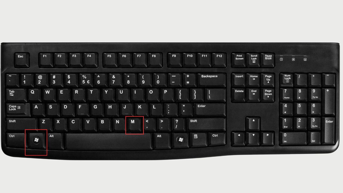 Cách thoát ra màn hình chính trên máy tính bằng phím tắt Windows + M