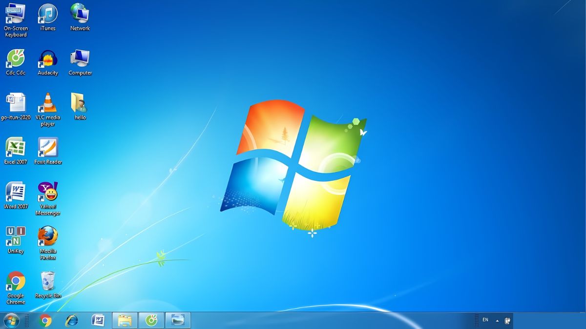Màn hình Desktop phiên bản Windows 7