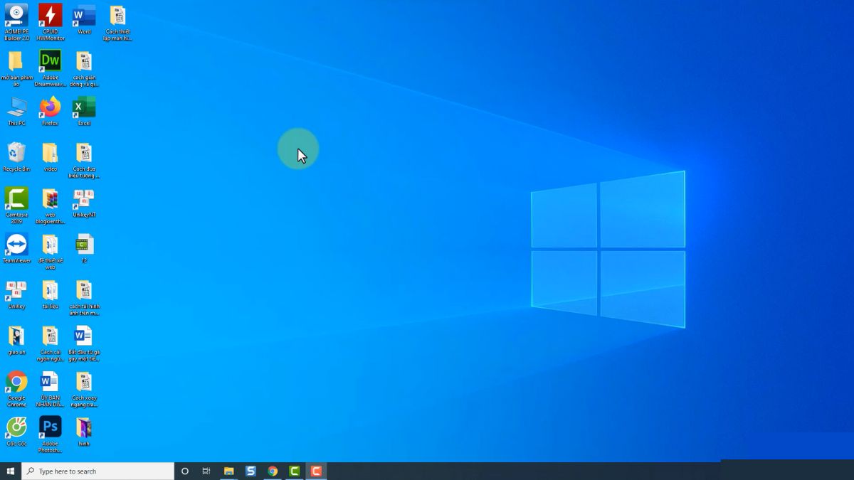 Màn hình Desktop phiên bản Windows 10