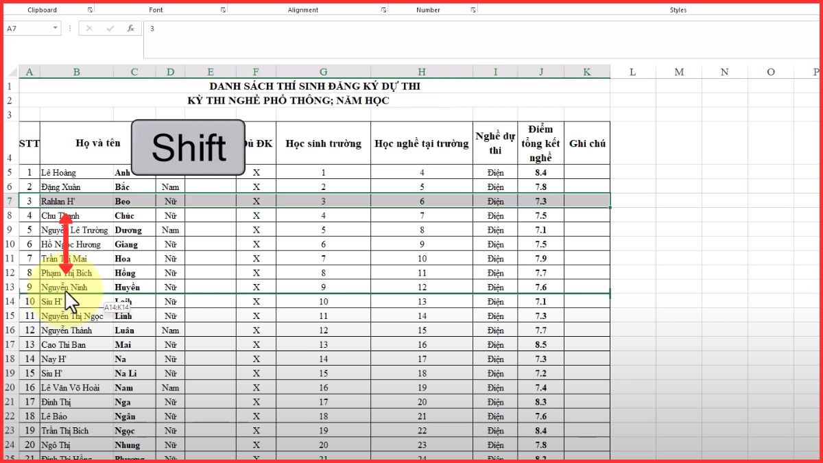 Hàng bị ghi đè dữ liệu khác