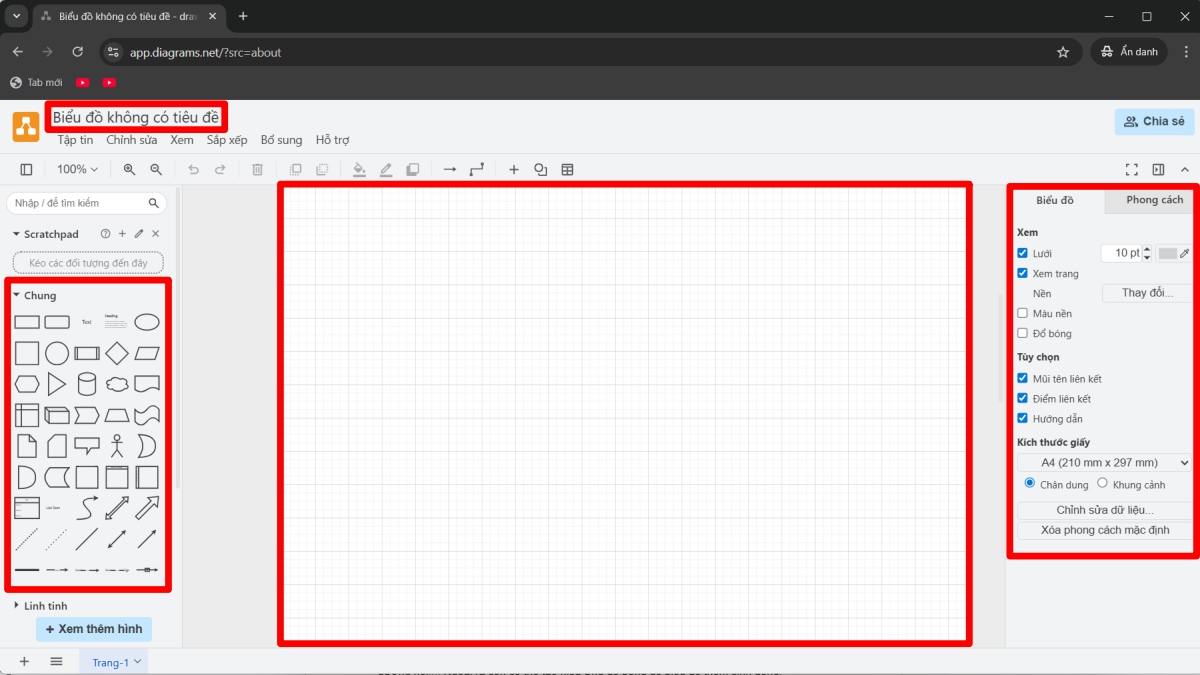 Hướng dẫn sử dụng Draw.io: Tạo biểu đồ từ A đến Z