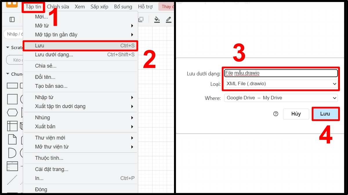 Hướng dẫn sử dụng Draw.io: Tạo biểu đồ từ A đến Z
