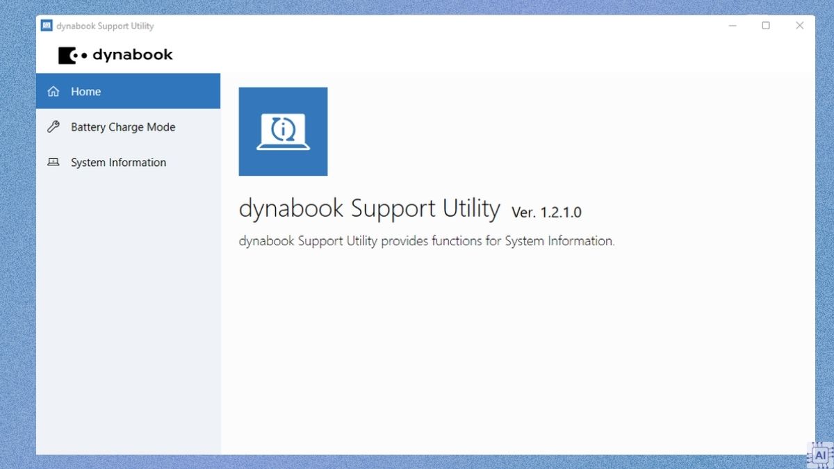 Dynabook Support Utility