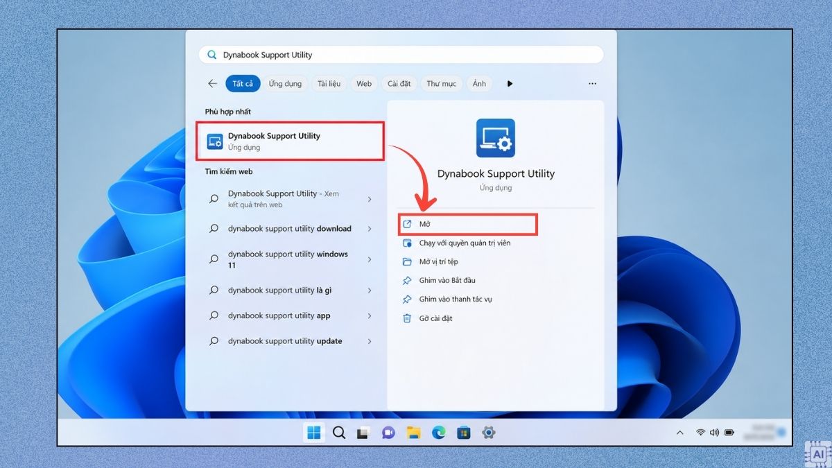 Chế độ sạc pin cho laptop với Dynabook Support Utility