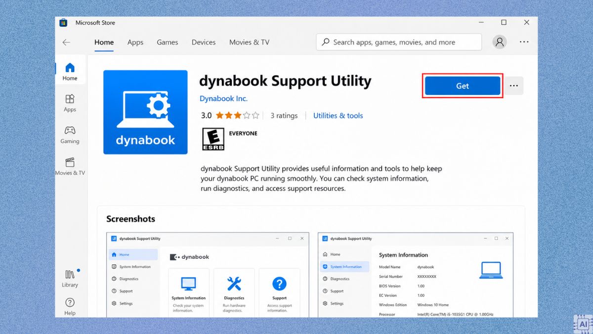 Hướng dẫn tải và cài đặt Dynabook Support Utility trên Win 10